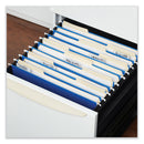 Universal Deluxe Bright Color Hanging File Folders, Letter Size, 1/5-Cut Tabs, Blue, 25/Box