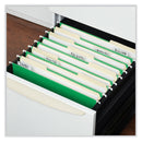 Universal Deluxe Bright Color Hanging File Folders, Letter Size, 1/5-Cut Tabs, Bright Green, 25/Box