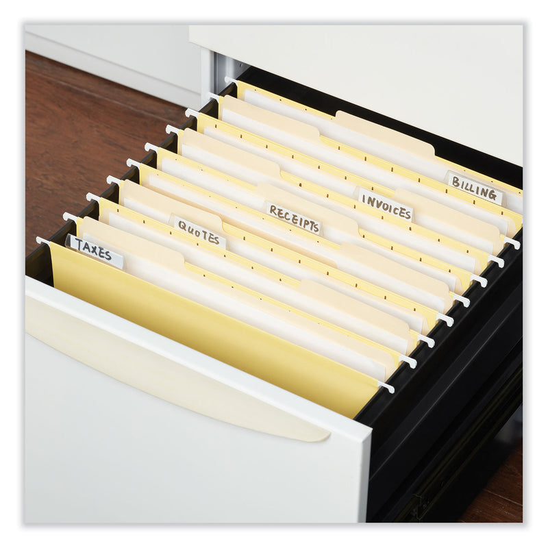 Universal Deluxe Bright Color Hanging File Folders, Letter Size, 1/5-Cut Tabs, Yellow, 25/Box