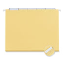 Universal Deluxe Bright Color Hanging File Folders, Letter Size, 1/5-Cut Tabs, Yellow, 25/Box