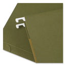 Universal Box Bottom Hanging File Folders, 1" Capacity, Letter Size, 1/5-Cut Tabs, Standard Green, 25/Box