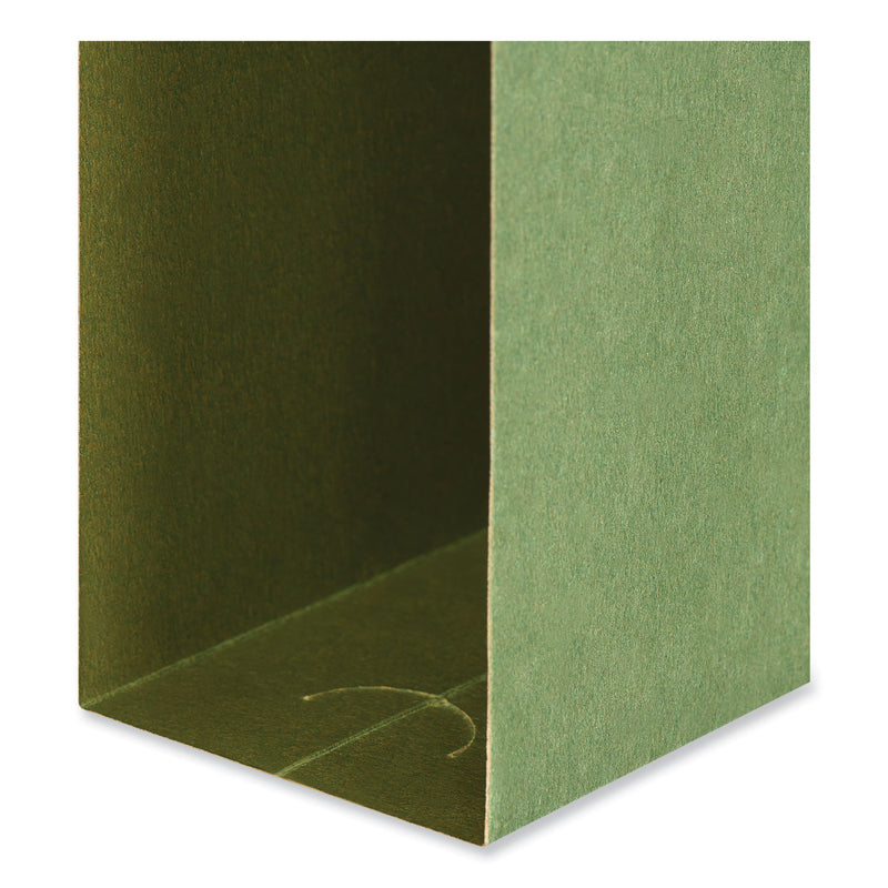 Universal Box Bottom Hanging File Folders, 2" Capacity, Letter Size, 1/5-Cut Tabs, Standard Green, 25/Box