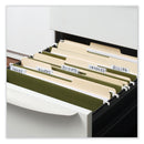 Universal Box Bottom Hanging File Folders, 3" Capacity, Letter Size, 1/5-Cut Tabs, Standard Green, 25/Box