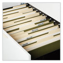 Universal Box Bottom Hanging File Folders, 3" Capacity, Legal Size, 1/5-Cut Tabs, Standard Green, 25/Box