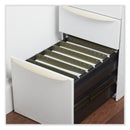 Universal Hanging Box Bottom File Pockets, 1 Section, 3.5" Capacity, Letter Size, Standard Green, 10/Box