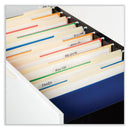 Universal Deluxe Bright Color Hanging File Folders, Legal Size, 1/5-Cut Tabs, Blue, 25/Box