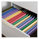 Universal Deluxe Bright Color Hanging File Folders, Legal Size, 1/5-Cut Tabs, Red, 25/Box