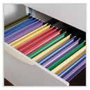 Universal Deluxe Bright Color Hanging File Folders, Legal Size, 1/5-Cut Tabs, Yellow, 25/Box