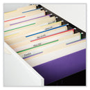 Universal Deluxe Bright Color Hanging File Folders, Legal Size, 1/5-Cut Tabs, Violet, 25/Box