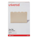 Universal Top Tab File Folders, 1/5-Cut Tabs: Assorted, Legal Size, 0.75" Expansion, Manila, 100/Box