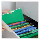 Universal Interior File Folders, 1/3-Cut Tabs: Assorted, Legal Size, 11-pt Stock, Green, 100/Box