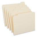 Universal Double-Ply Top Tab Manila File Folders, 1/5-Cut Tabs: Assorted, Letter Size, 0.75" Expansion, Manila, 100/Box