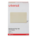 Universal Double-Ply Top Tab Manila File Folders, Straight Tabs, Legal Size, 0.75" Expansion, Manila, 100/Box