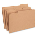 Universal Reinforced Kraft Top Tab File Folders, 1/3-Cut Tabs: Assorted, Legal Size, 0.75" Expansion, Brown, 100/Box