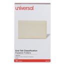 Universal Six-Section Manila End Tab Classification Folders, 2 Dividers, Legal Size, Manila, 10/Box