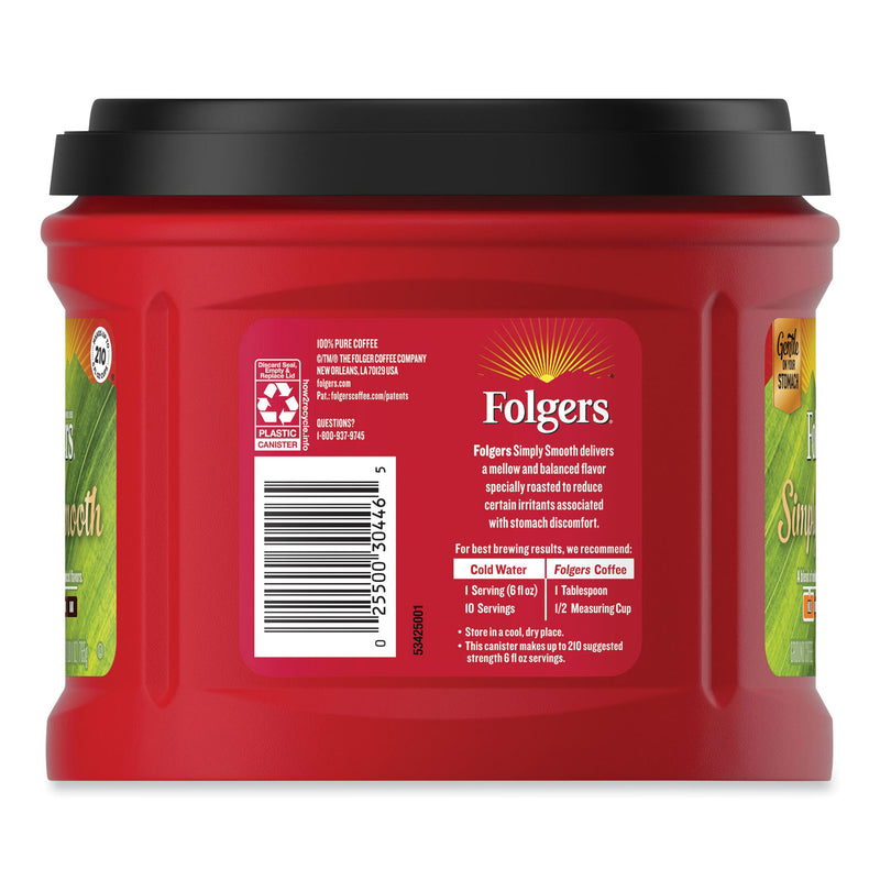 Folgers Coffee, Simply Smooth, 27 oz Canister