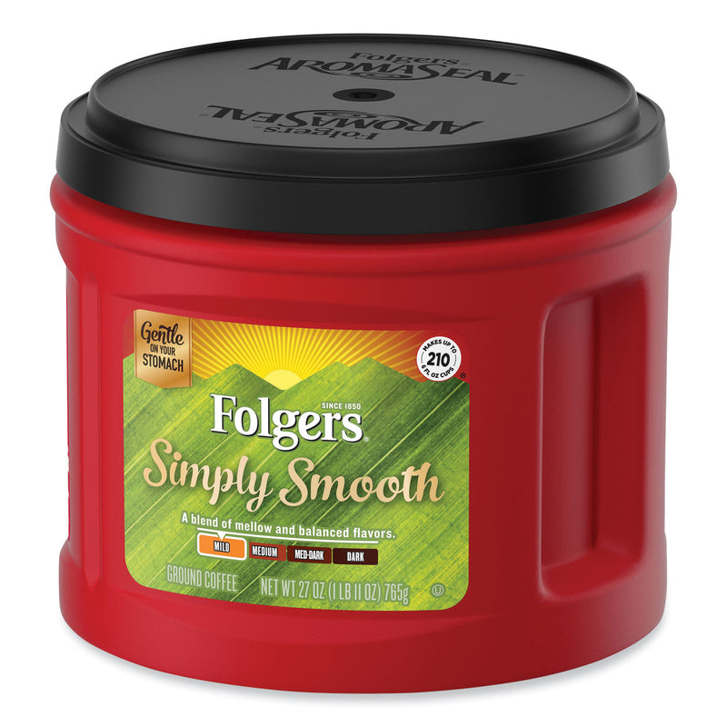Folgers Coffee, Simply Smooth, 27 oz Canister