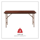 Alera Wood Folding Table, Rectangular, 59.88w x 17.75d x 29.13h, Mahogany