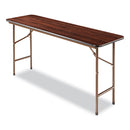 Alera Wood Folding Table, Rectangular, 59.88w x 17.75d x 29.13h, Mahogany