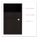 Alera Open Office Desk Series Low File Cabinet Credenza, 2-Drawer: Pencil/File,Legal/Letter,1 Shelf,Espresso,29.5x19.13x22.88