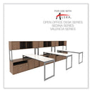 Alera Open Office Desk Series Low File Cabinet Credenza, 2-Drawer: Pencil/File, Legal/Letter, 1 Shelf,Walnut,29.5x19.13x22.88