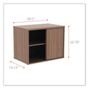 Alera Open Office Low Storage Cabinet Credenza, 29 1/2 x 19 1/8x 22 7/8, Walnut