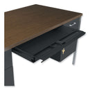 Alera Double Pedestal Steel Desk, 60" x 30" x 29.5", Mocha/Black