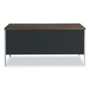 Alera Double Pedestal Steel Desk, 60" x 30" x 29.5", Mocha/Black