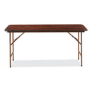 Alera Wood Folding Table, Rectangular, 59.88w x 17.75d x 29.13h, Mahogany