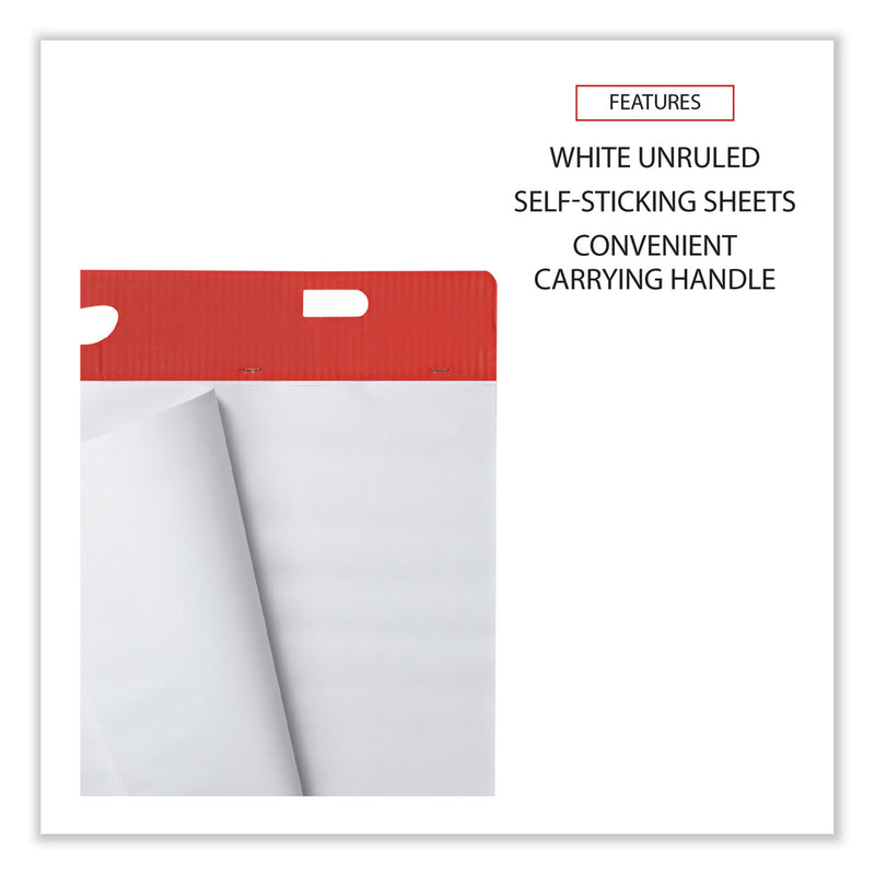 Universal Self-Stick Easel Pad, Unruled, 25 x 30, White, 30 Sheets, 2/Carton