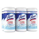 LYSOL Disinfecting Wipes, 7 x 7.25, Crisp Linen, 80 Wipes/Canister, 6 Canisters/Carton