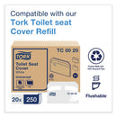 Tork Toilet Seat Cover Dispenser, 16 x 3 x 11.5, White, 12/Carton