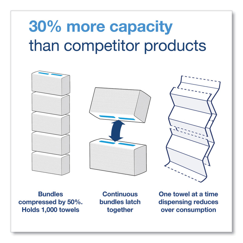 Tork PeakServe Continuous Recessed Cabinet Hand Towel Adapter, 14.37 x 4.29 x 17.72, White