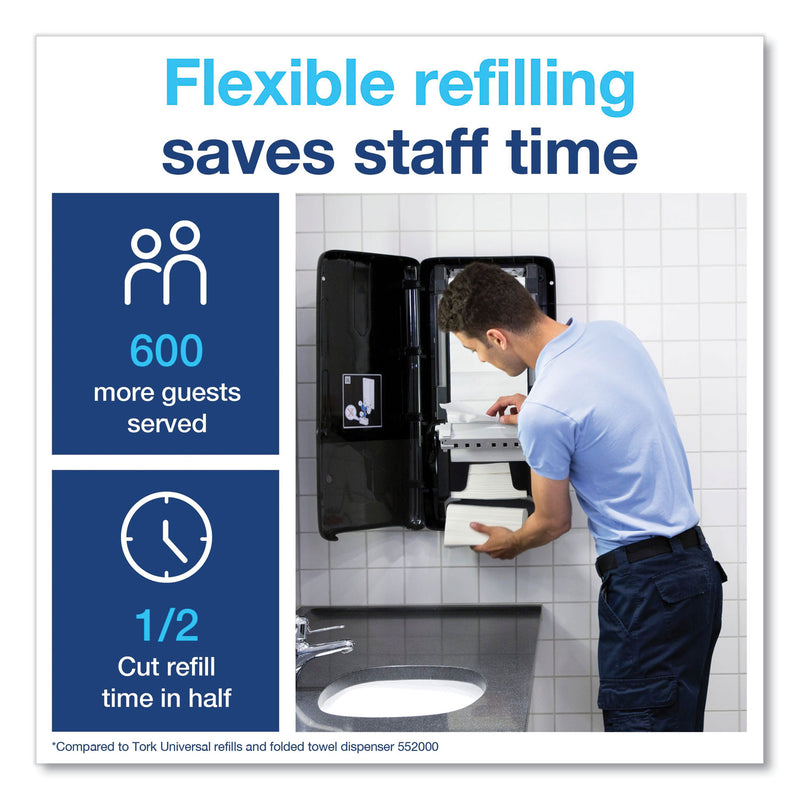 Tork PeakServe Continuous Hand Towel Dispenser, 14.57 x 3.98 x 28.74, Black