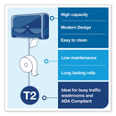 Tork Elevation Bath Tissue Mini-Jumbo Roll Twin Dispenser, 17 x 5.69 x 10.13, Black