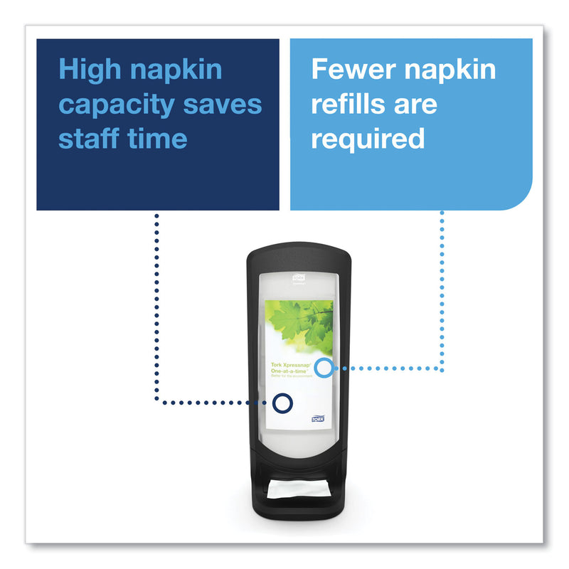 Tork Xpressnap Stand Napkin Dispenser, 9.25 x 9.25 x 24.5, Black