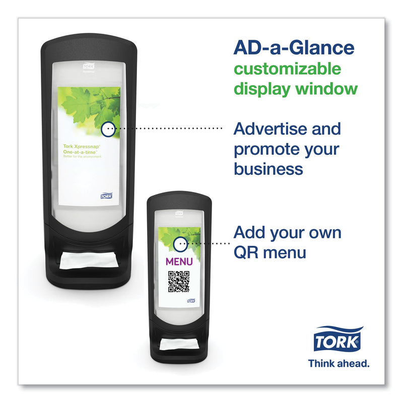 Tork Xpressnap Stand Napkin Dispenser, 9.25 x 9.25 x 24.5, Black