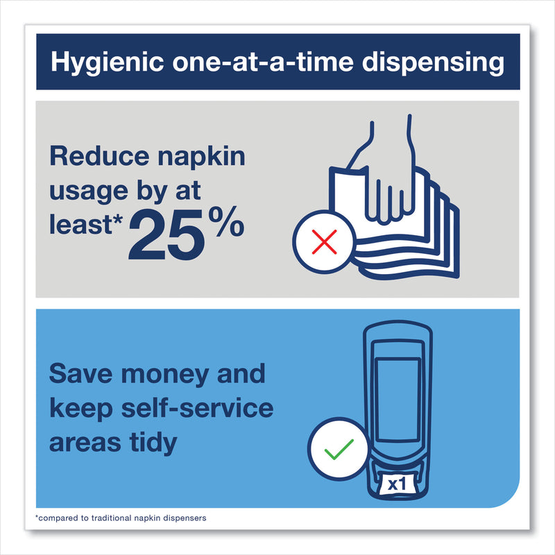 Tork Xpressnap Stand Napkin Dispenser, 9.25 x 9.25 x 24.5, Black