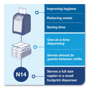 Tork Xpressnap Fit Napkin Dispenser, Tabletop, 4.4 x 5.6 x 6.7, Black