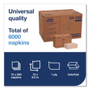 Tork Xpressnap Interfold Dispenser Napkins, 1-Ply, Bag-Pack, 13 x 8.5", White, 6000/Carton