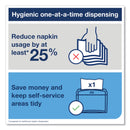 Tork Xpressnap Interfold Dispenser Napkins, 1-Ply, Bag-Pack, 13 x 8.5", White, 6000/Carton