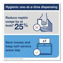 Tork Xpressnap Interfold Dispenser Napkins, 2-Ply, Bag-Pack, 13 x 8.5, Natural, 500/Pack, 12 Packs/Carton