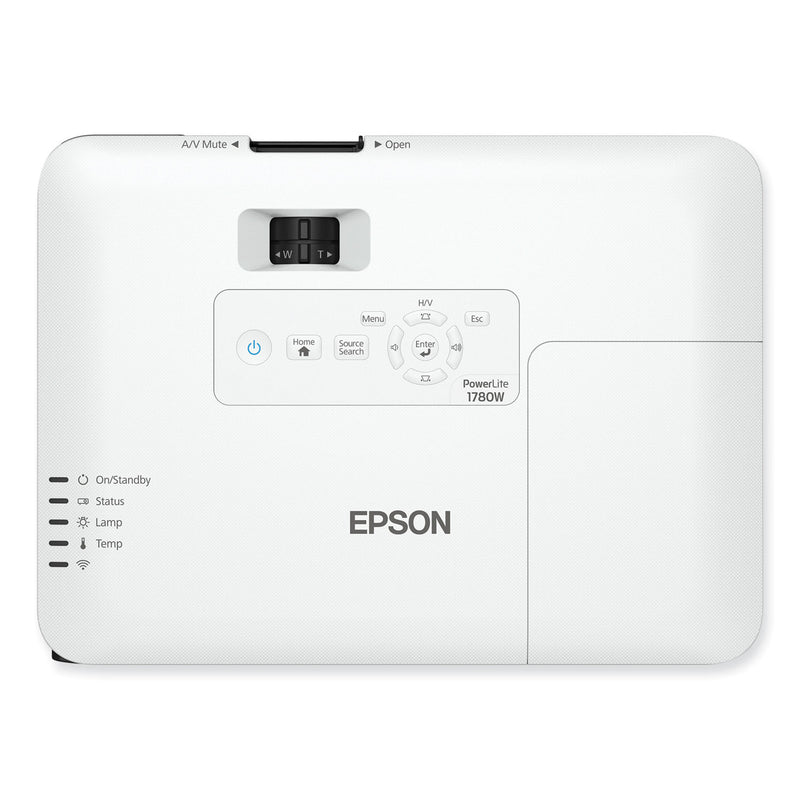 Epson PowerLite 1780W Wireless WXGA 3LCD Projector, 3,000 lm, 1280 x 800 Pixels, 1.2x Zoom