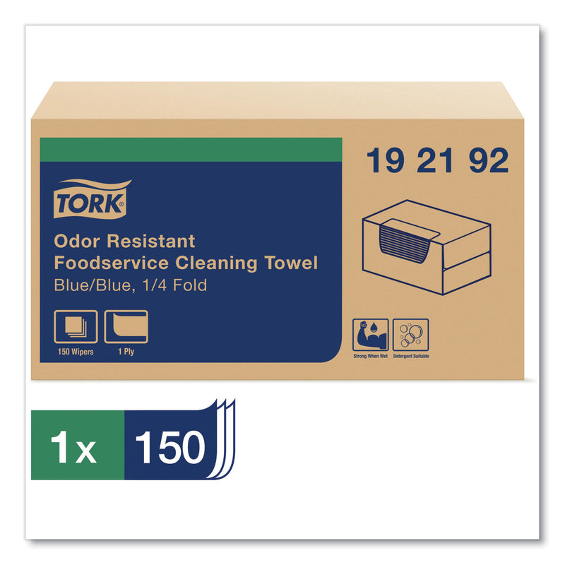 Tork Foodservice Cloth, 13 x 24, Blue, 150/Carton