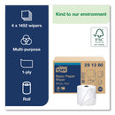 Tork Paper Wiper Roll Towel, 7.68" x 1,150 ft, White, 4 Rolls/Carton