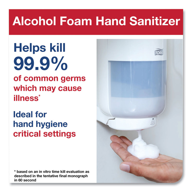 Tork Premium Alcohol Foam Hand Sanitizer, 1 L Bottle, Unscented, 6/Carton