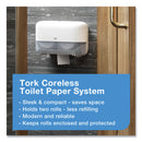 Tork Advanced High Capacity Bath Tissue, Septic Safe, 2-Ply, Coreless, White, 1,000 Sheets/Roll, 36 Rolls/Carton