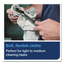 Tork Industrial Cleaning Cloths, 1-Ply, 12.6 x 15.16, Gray, 55/Pack, 8 Packs/Carton