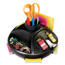 3M Rotary Self-Stick Notes Dispenser, 14 Compartments, Plastic, 10" Diameter x 6"h, Black