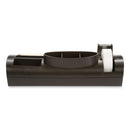 Post-it Notes Dispenser with Weighted Base, 9 Compartments, Plastic, 10.25 x 6.75 x 2.75, Black